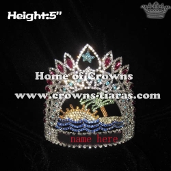 Summer Beach Pageant Crowns With Plam Tree