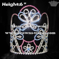6in Height Crystal Butterfly Pageant Spring Crowns
