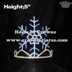 Wholesale 5inch Height Snowflake Crowns--Blue color
