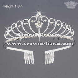 Crystal Rhinestone Pageant Tiaras In Heart Shaped