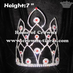 7inch Red Diamond Pageant Rhinestone Crowns