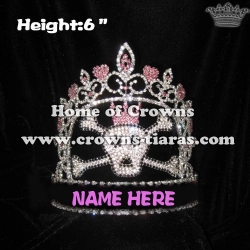 6inch Skull Crystal Pageant Crowns