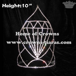10inch Big Diamond Crystal Crowns