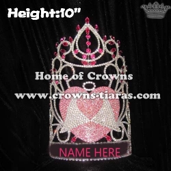 10in Custom Crystal Heart Angel Pageant Crowns