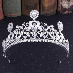 Crystal Flower Party Queen Crowns In Gold