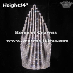 14in Large Big Crystal Pageant Queen Crowns