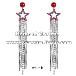 Fashion Star Earrings With Long Beads Chain