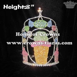 8inch Unique Candle Crystal Crowns