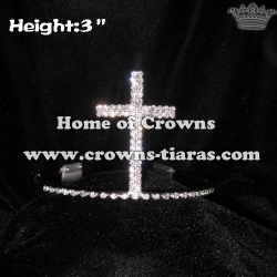 Crystal Cross Shaped Crowns Tiaras
