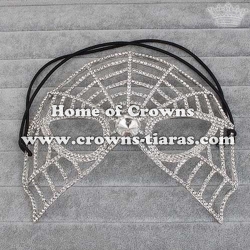 Halloween Crystal Spikewebs Masquerade Mask