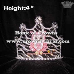 Custom Crystal Pink Owl Pageant Crowns