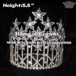 Beauty Big Clear Diamonds Pageant Crowns