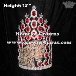 Crystal Jungle Tiger Pageant Crowns With Red Diamonds