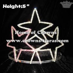5in Height Crystal Star Shaped Pageant Crowns