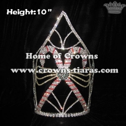 10in Height Crystal Candy Cane Pageant Crowns
