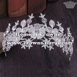 Unique Crystal Flower Shaped Wedding Tiaras