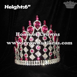 Wholesale Crystal Pageant Crowns With Pink Diamonds