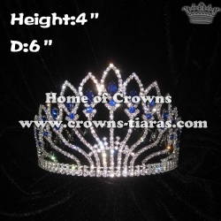 4inch Full Round Pageant Queen Crowns with Diamond