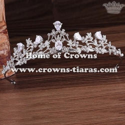 Wedding Bridal Crystal Queen Tiaras With Zircon Diamond