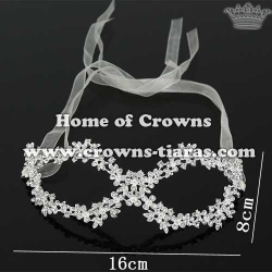 Crystal Masquerade Mask With Small Flowers On It