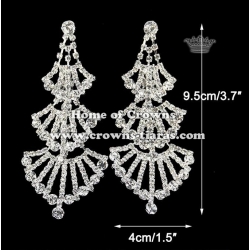 Unique Crystal Rhinestone Bridal Earrings