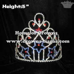 Beauty Blue Star Pageant Crystal Crowns