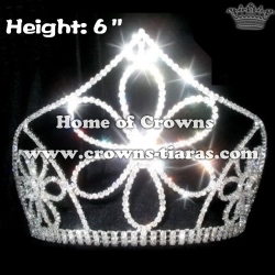 Big Flower 6inch Crystal Crowns