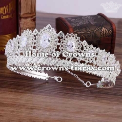 Luxury Crystal Wedding Queen Crowns With Zircon Diamonds