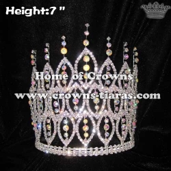 7inch AB Diamond Spike Pageant Crowns