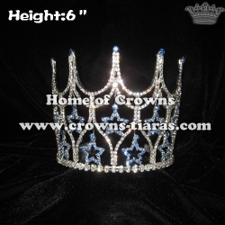 Wholesale Blue Star Crystal Queen Crowns