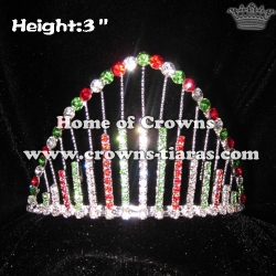 3inch Rainbow Crystal Pageant Crowns and Tiaras