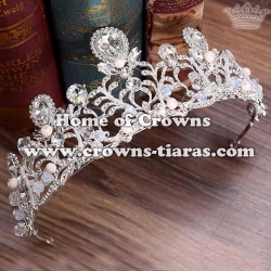 Unique Handmade Bridal Tiaras With Pink Diamond