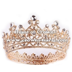 Crystal Full Round Pageant Crowns With Comfort Bottom