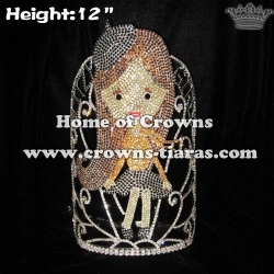 12in Height Crystal GLITZY GIRLS Stock Queen Crowns