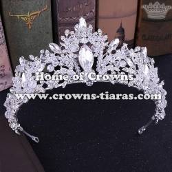 Flower Shaped Wedding Tiaras With Handmade Beads