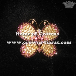 Stock Butterfly Pageant Sash Pins ---Gold Plated