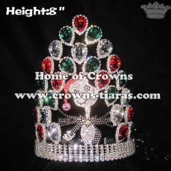Christmas Pageant Crowns With Red Green Diamonds