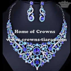 Wholesale All AB Diamond Necklace Set