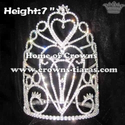 7in Wholesale Pageant Crowns In Heart Shaped