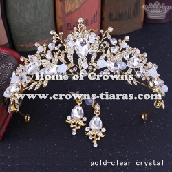 Unique Crystal Wedding Tiaras And Earrings
