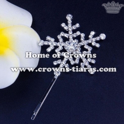 Fashion Unique Crystal Snowflake Hair Clips