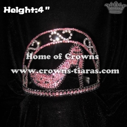 4in Mini Beauty High Heel Crystal Crowns