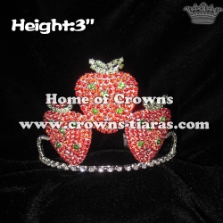 Crystal Rhinestone Strawberry Princess Crowns