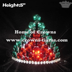 Big Red Green Diamond Christmas Crowns Lighting Up Crowns