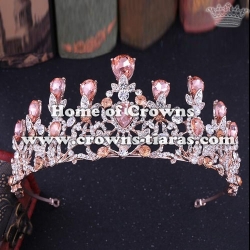 Wholesale Crystal Pageant Crowns With Color Diamonds