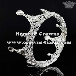 Full Round Shaped Crystal Wedding Crowns