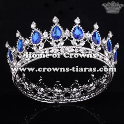 Alloy Crystal Full Round Pageant Crowns With Red Diamond