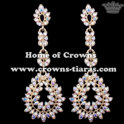 Wholesale Crystal Queen Earrings With AB Diamonds