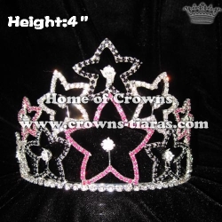 4inch Height Star Shaped Crystal Pageant Crowns