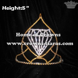 5inch Wholesale Crowns With Diamond Shaped In The Middle Of